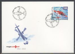 2002, FDC, Sondermarke 50 Jahre Rega