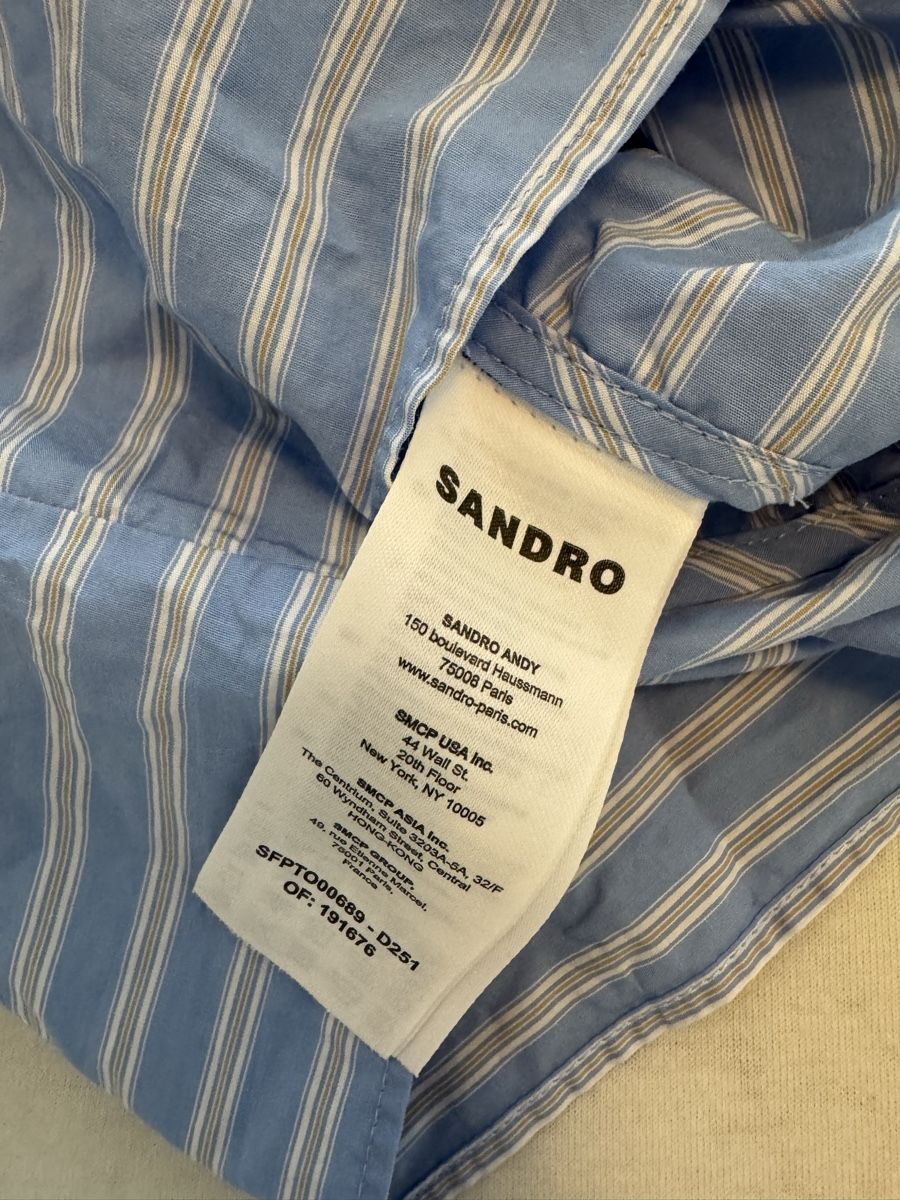 Sandro Tops: Sandro Damen Bluse gestreift Baumwolle – Gebraucht aus Baar von sabrinas_welt 2