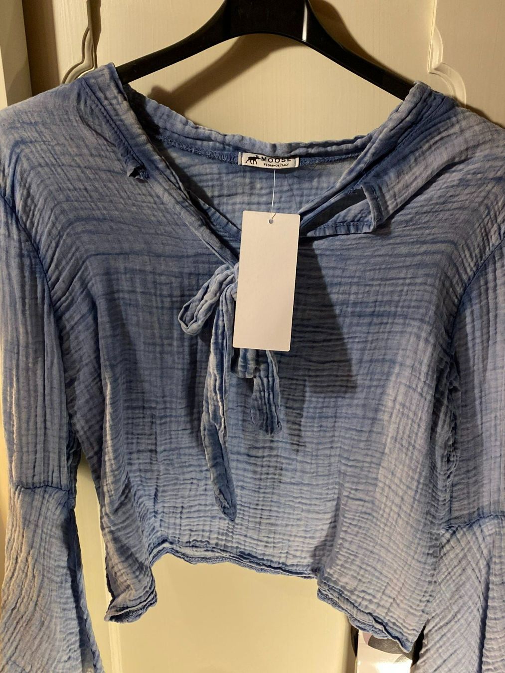 Camicette: LANGARM BLUSENKLEID MUSSELINSTOFF,BLUE – Nuovo e nell'imballaggio originale da Meienried venduto da ManuelaBoutique 4