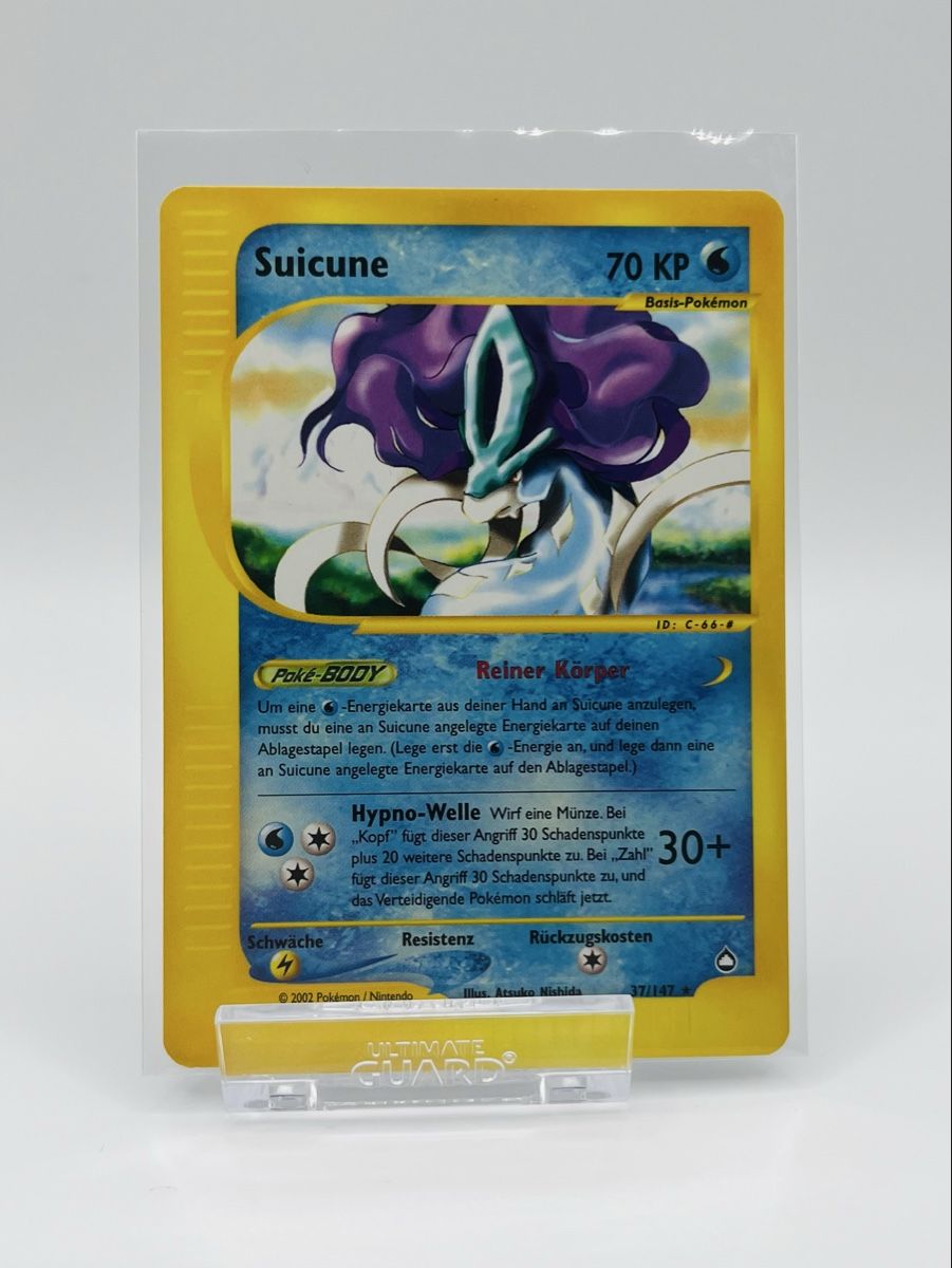 Pokémon Carte collezionabili: Pokémon Suicune 37/147 Aquapolis Deutsch WOTC e-Reader – Usato da Biel/Bienne venduto da historian-198