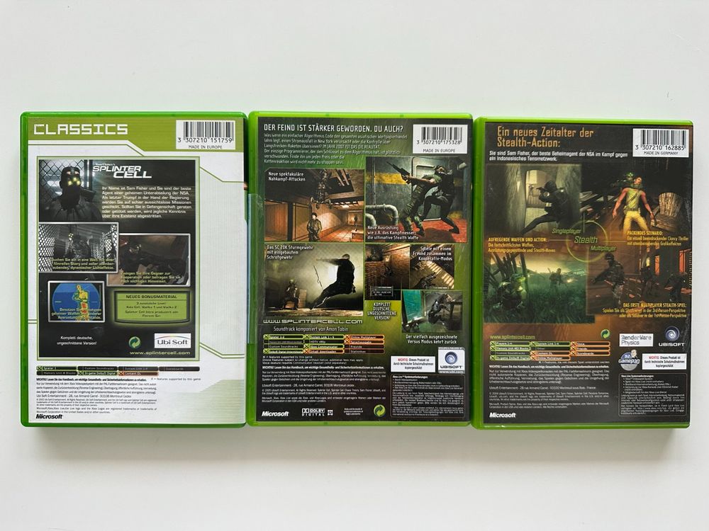 Tom Clancy's Splinter Cell Collection, Xbox Original (Gebraucht) in ...