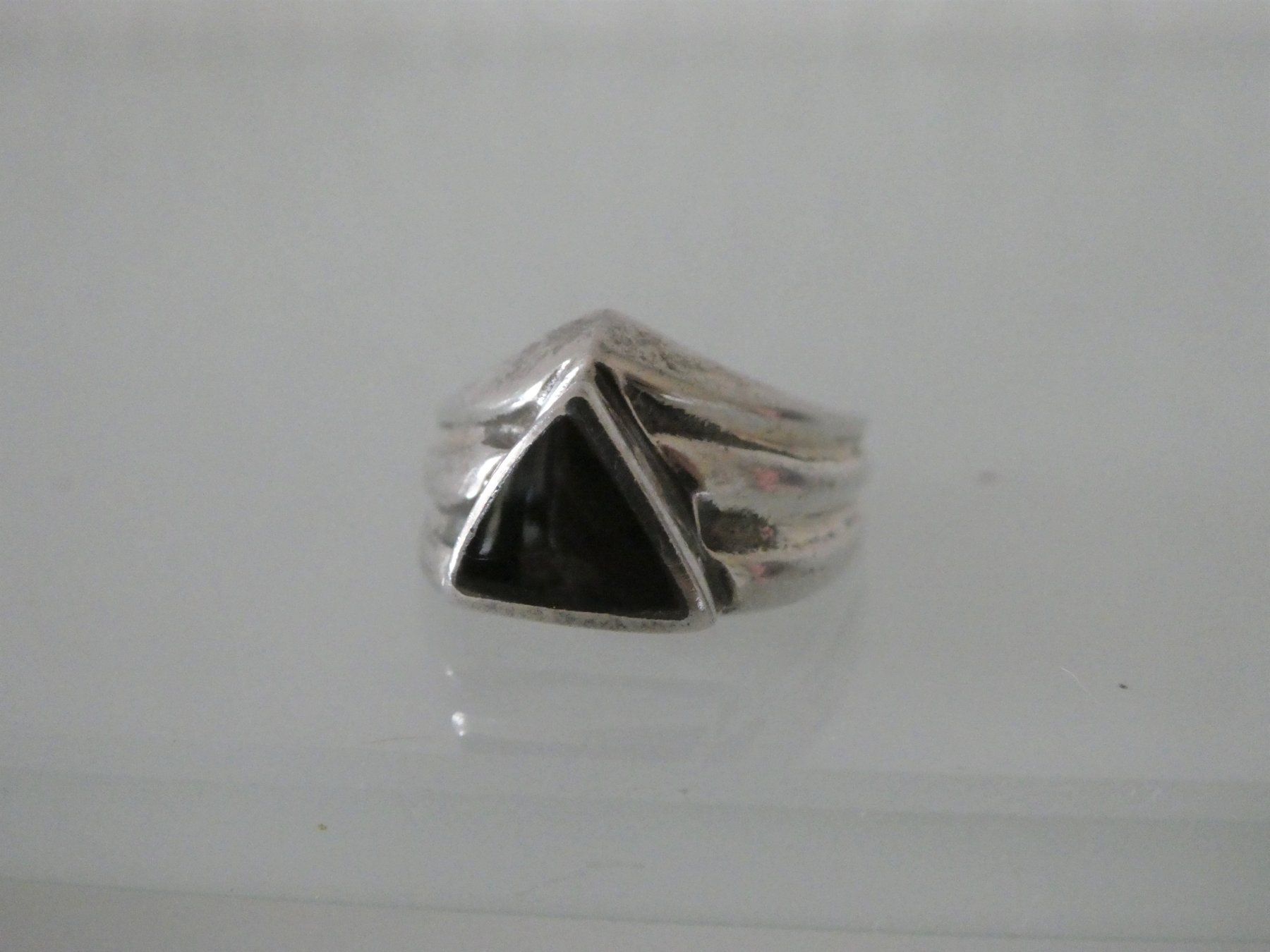 Anelli: Silberring mit Onyx 925 Gr. 50 (15.9mm) – Nuovo (secondo la descrizione) da Gattikon venduto da kaandooh