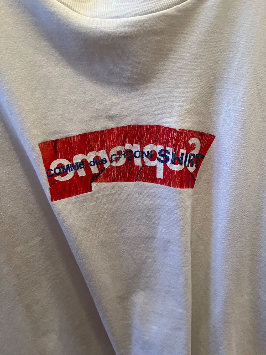 Supreme T-shirt: Supreme x Come des Garcons Box Logo – Usato da Fahrni b. Thun venduto da berger_tuning34 2