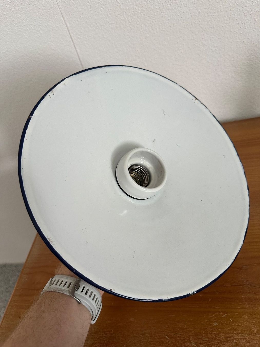 Lampade: Vintage Emaille Lampe, Stalllampe – Usato da Bussnang venduto da Tatzfatz 1