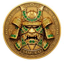 1 OZ Kupfermünze Samurai Hannya