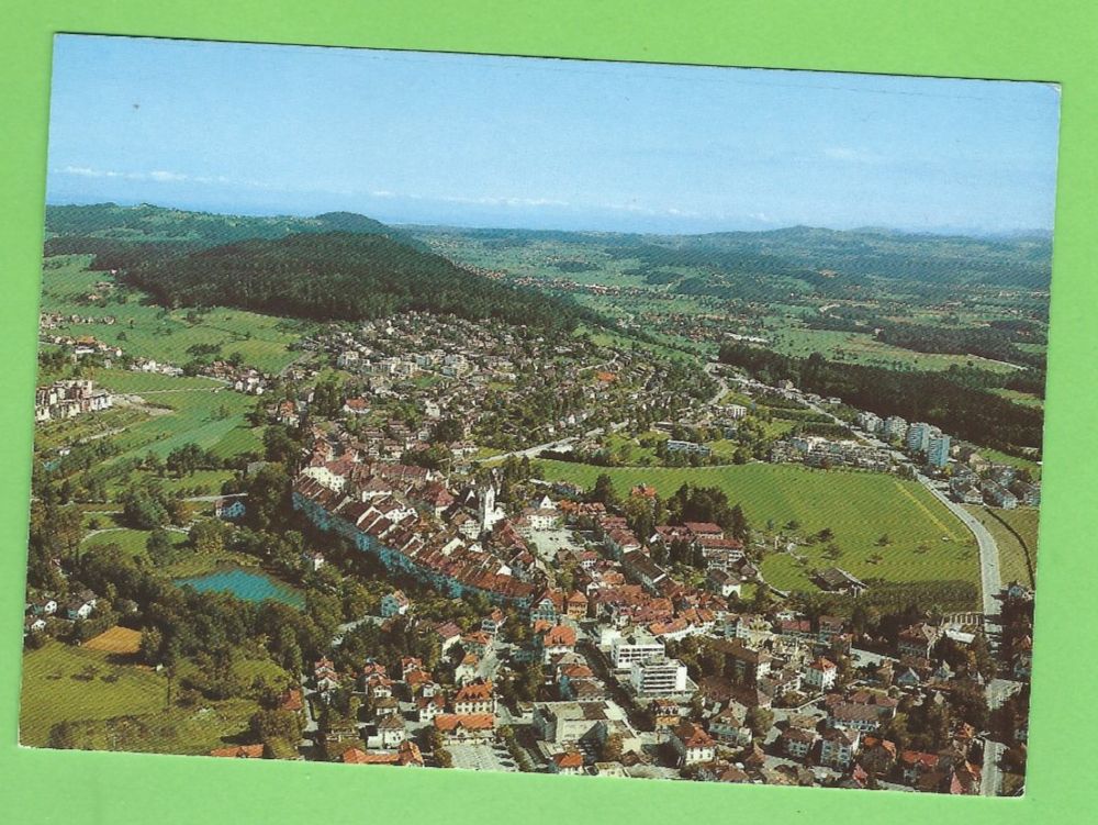 Ansichtskarten: Wil /SG Flugaufnahme – Gebraucht aus Zürich von t24_de