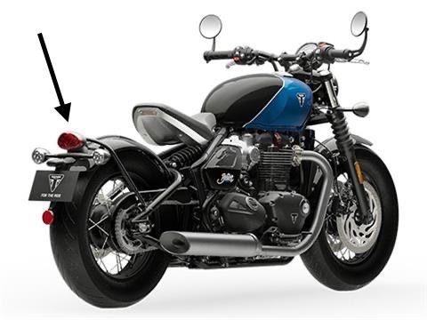 Triumph Tutti i ricambio per moto: Triumph Kennzeichenhalter mit Beleuchtung – Usato da Zürich venduto da Evo-9 4