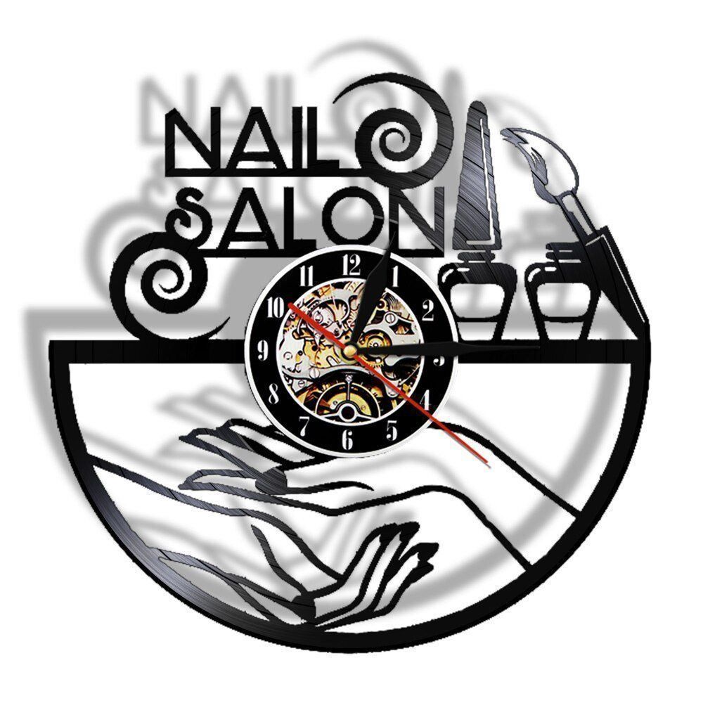 Orologi da terra & Orologi da parete: Nail Salon Vinyl Schallplatten Uhr – Nuovo e nell'imballaggio originale da Arth venduto da Top-E 1