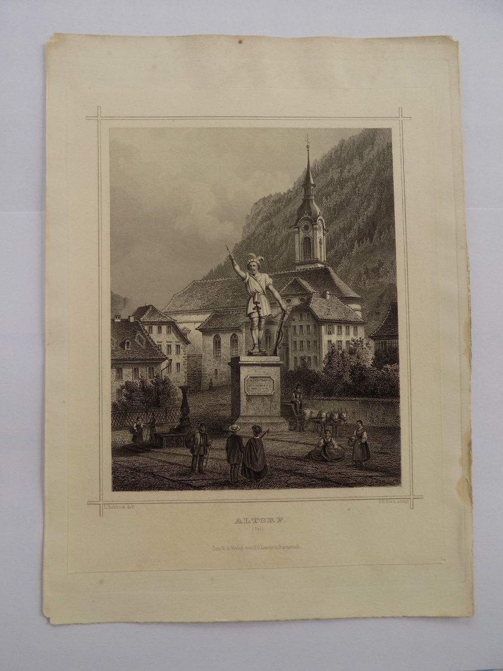 Gravures: Altdorf Telldenkmal – D'occasion à Risch par Rischli15