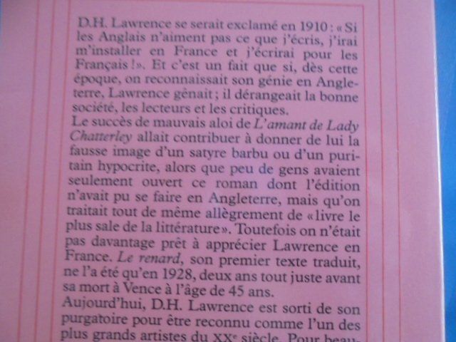 Bücher: D.H. Lawrence: Le Renard – Gebraucht aus Hinwil von Glasperlen 2