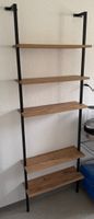 Leiterregal Bücherregal Wandregal Industrial schwarz Holz