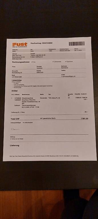 Fust Lavatrici: Waschmaschine – Usato da Rothrist venduto da vso_7tj6 3