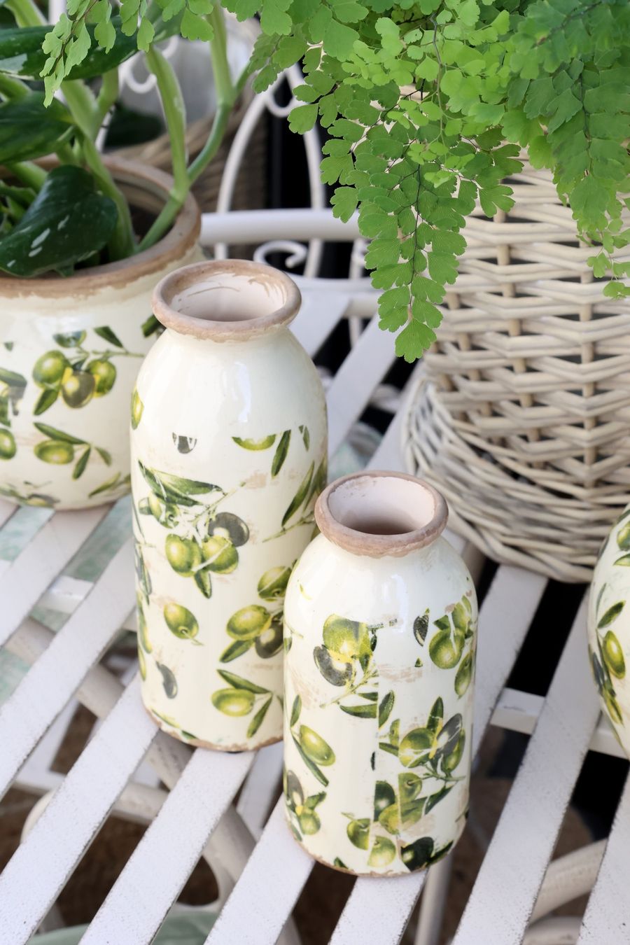 Vasi & Recipienti: Blumenvase, Höhe 15,5 cm mit Olivenmuster – Nuovo e nell'imballaggio originale da Innertkirchen venduto da Glatthard-Interior 2