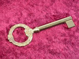 1 Möbel Hohl Schlüssel, 8.2cm, Messing - NEU (3670#MBS3)