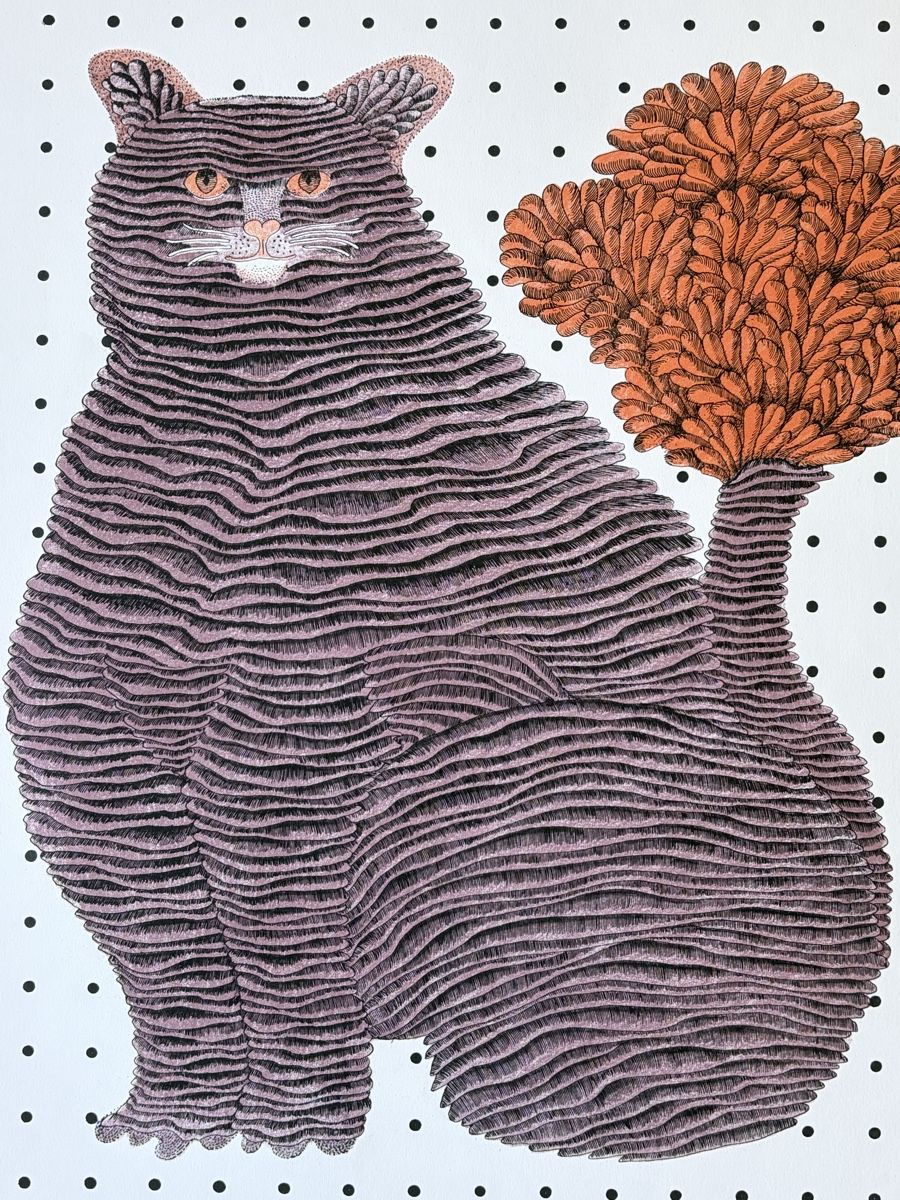 Grafica & Litografie: Lithographie chat signée et numérotée édition limitée – Usato da le landeron venduto da cance-lara