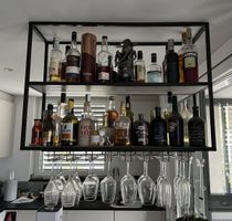 Decken Bar-Regal Metall inkl. Gläserhalterung