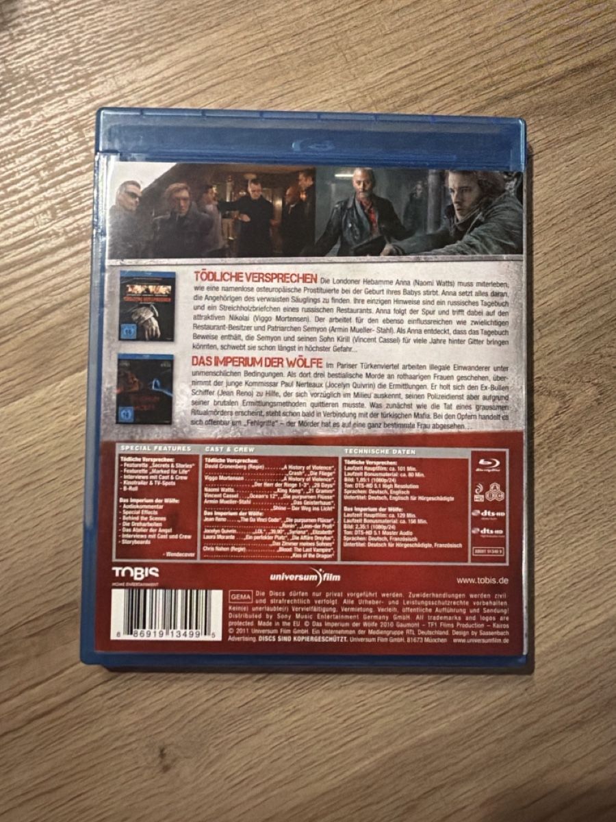 Tutti i DVDs: Tödliche Versprechen & Das Imperium der Wölfe BluRay – Usato da Hagendorn venduto da masterchieff 1