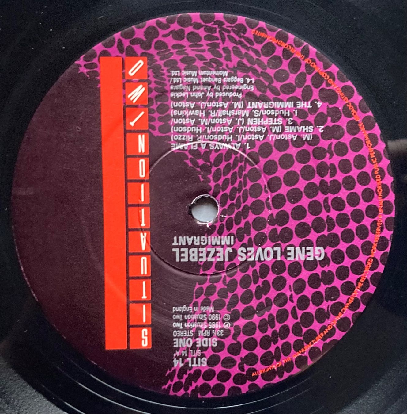 Vinyles: GENE LOVES JEZEBEL - IMMIGRANT – D'occasion à Poliez-Pittet par Newtown-Records 2