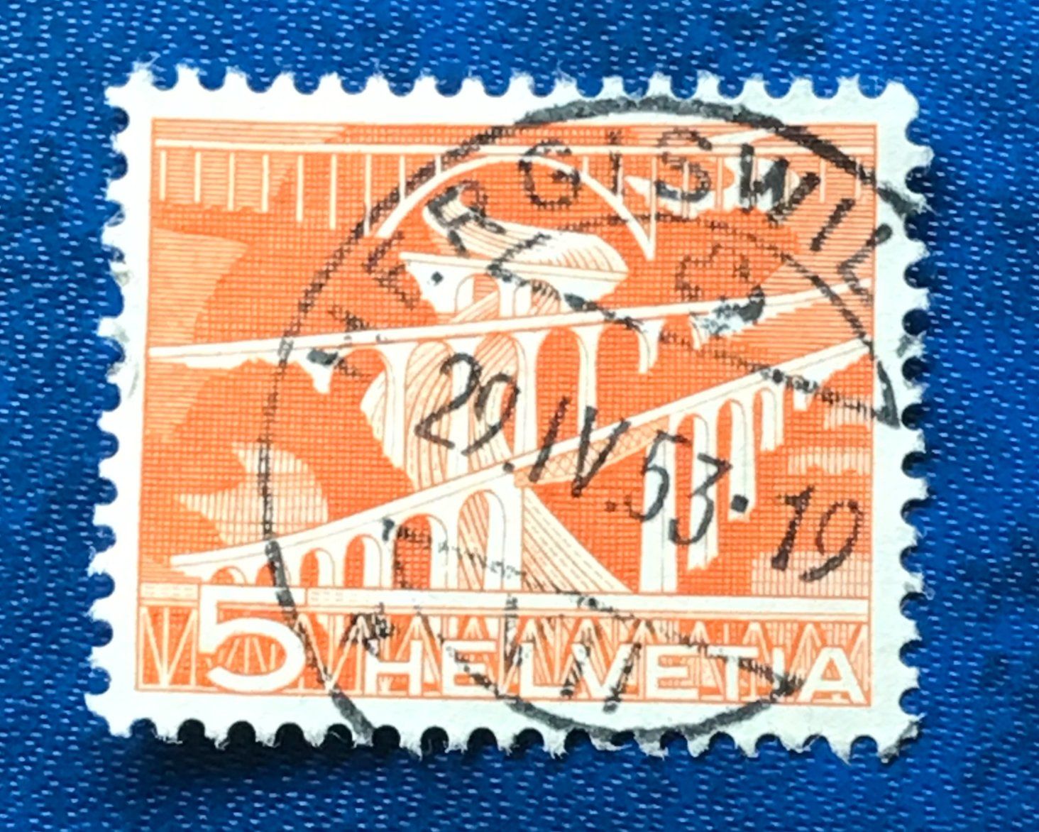 Tutti i francobolli: Nr.298 mit Stempel Strassenbrücken  1949    – Usato da Aarau venduto da Billa007
