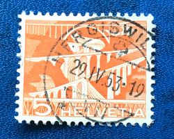 Nr.298 mit Stempel Strassenbrücken  1949   