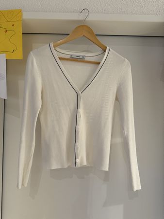 Mango Strickjacke, Grösse M, Offwhite