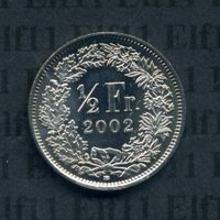 CHF___0.50 2002 stgl * nigelnagelneu! 50 Rappen