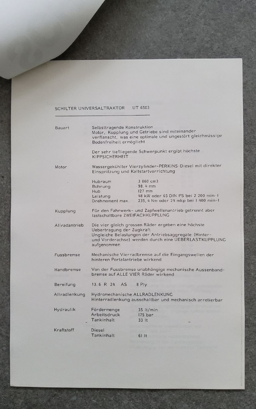 Schilter Documenti: Schilter Universaltraktor UT 6503 Forst – Usato da Holziken venduto da douglas70 1