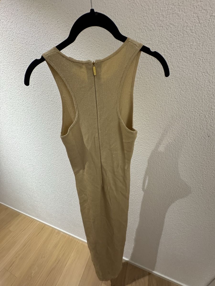 Michael Kors Vestiti: MK Elegantes Strickkleid mit Schlitz, Grösse S, Gold – Nuovo (secondo la descrizione) da Spreitenbach venduto da TheStyleAtelier 3