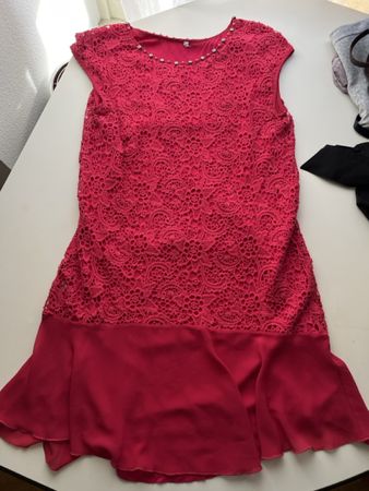 Robe Scee by Twin Set rose en dentelle taille L