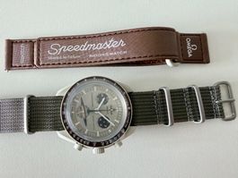 Bracelet NATO Gris pour OMEGA x SWATCH Mission to Saturn