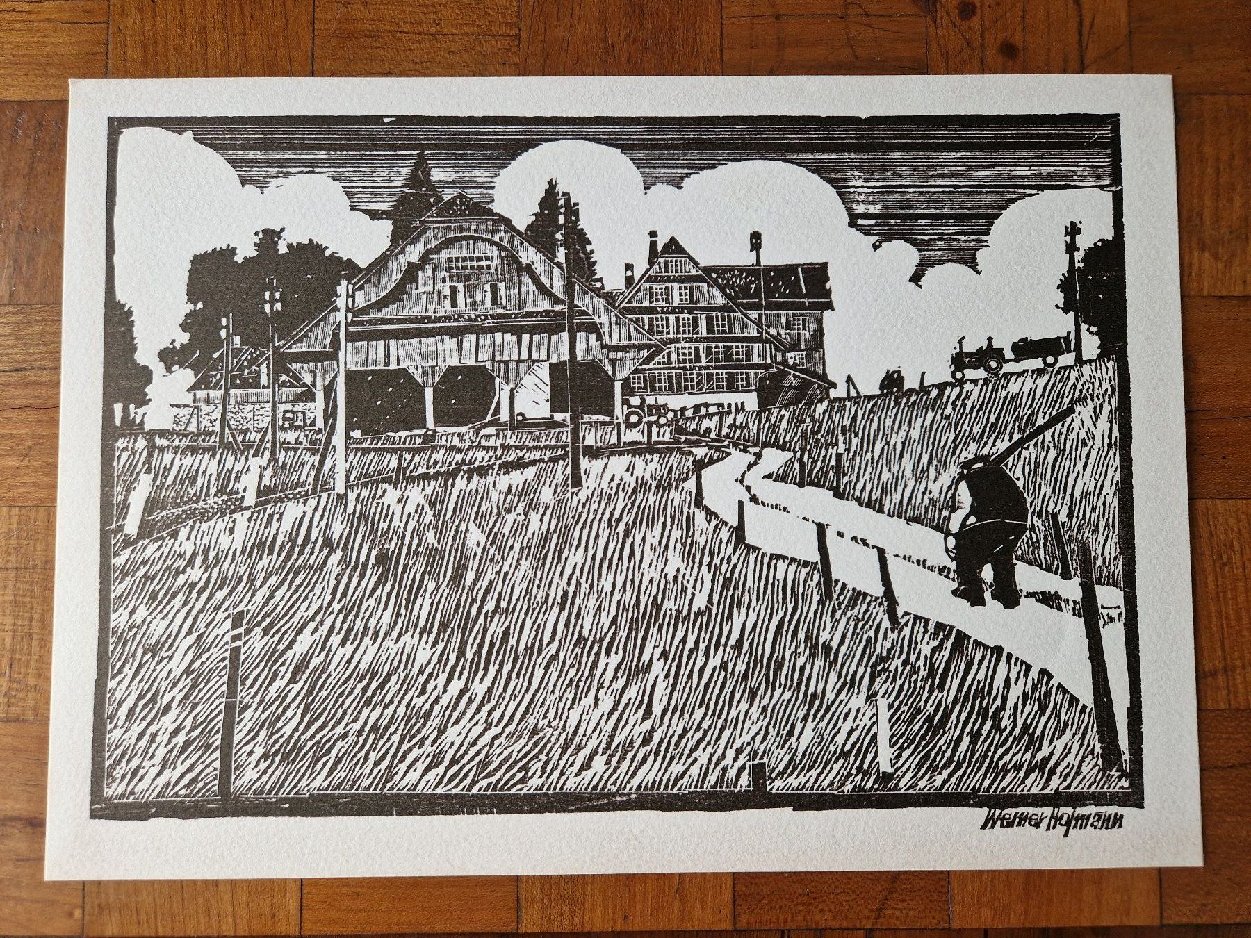 Xilografie: Original Holzschnitt von Werner Hofmann – Usato da Burgdorf venduto da gre_2ftz