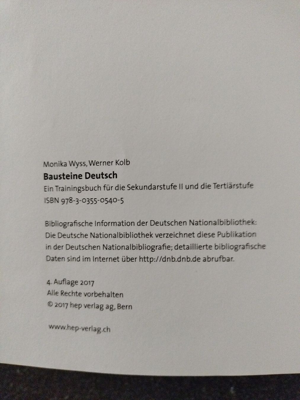 Libri: Bausteine Deutsch, Trainingsbuch Sekundarstufe ll – Usato da Rüti ZH venduto da Lux05 2
