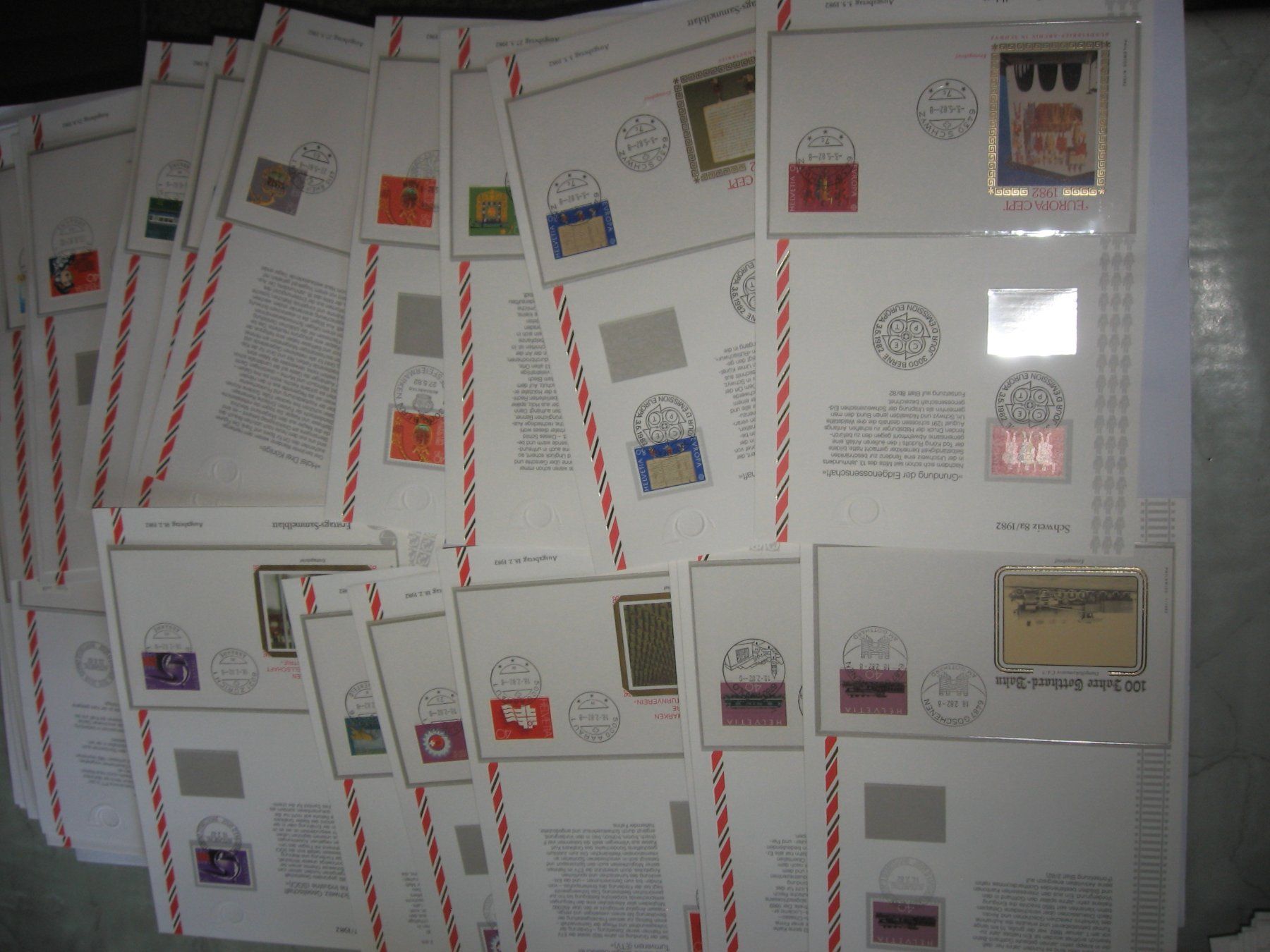 Tutti i francobolli: Schweizer Briefmarkensammlung 1982 bis 1996 doppelt – Usato da Nürensdorf venduto da Misterq 1