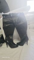 Overknee Stiefel aus echtem Leder – Gr. 38 – Made in Italy