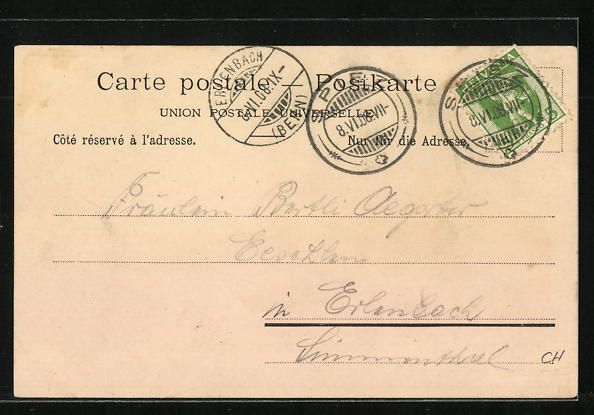 Cartoline postali: Wimmis /Berner Oberland, Schloss Wimmis – Usato da Berlin venduto da bartko-reher 1