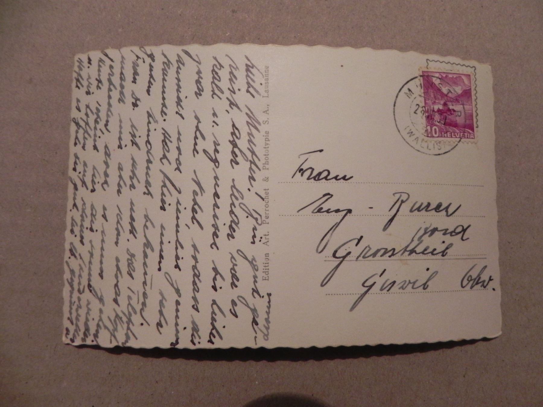 Cartoline postali: Ansichtskarte Münster VS Valais Wallis – Usato da Siebnen venduto da krimsie 1