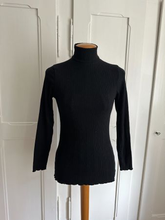 Pullover schwarz getreift - S