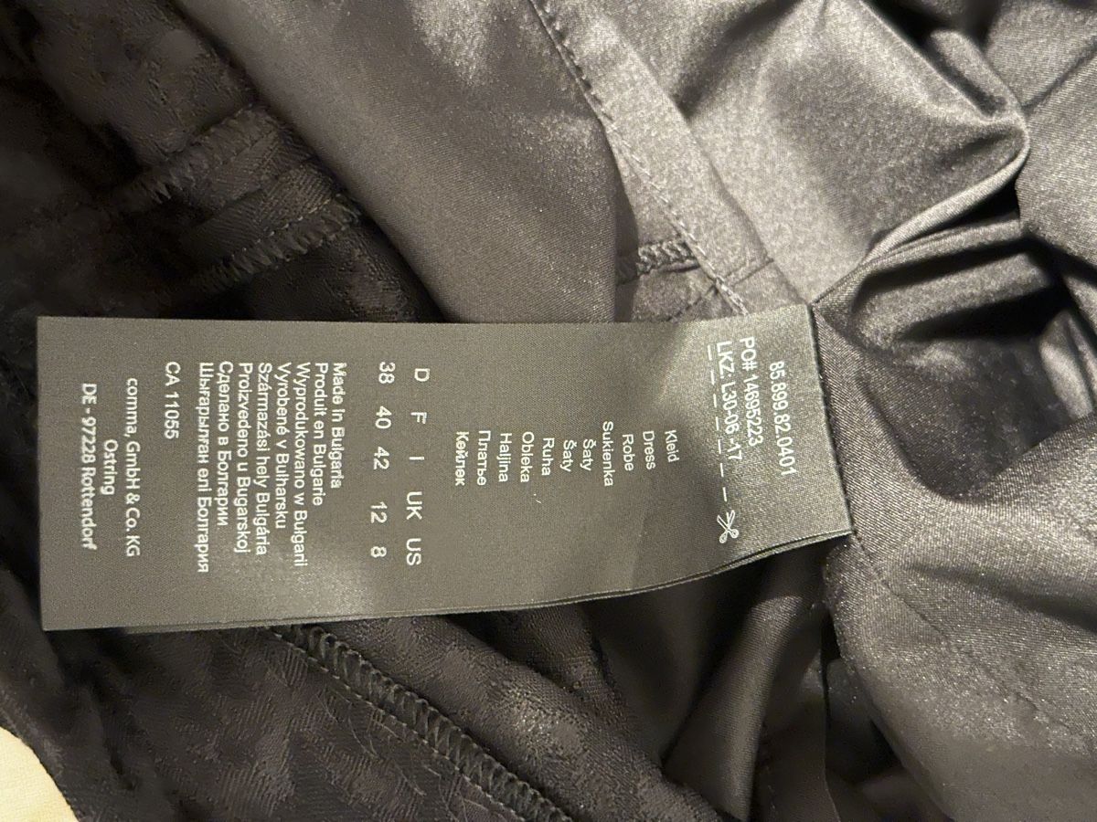Comma Vestiti: Comma Kleid Gr. 38 Schwarz Elegant Festlich – Usato da Eglisau venduto da Brewster1 4