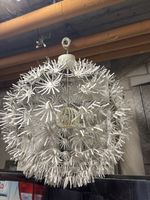 Hängeleuchte Lampe Kugelförmig Weiss Blumendesign Hängelampe