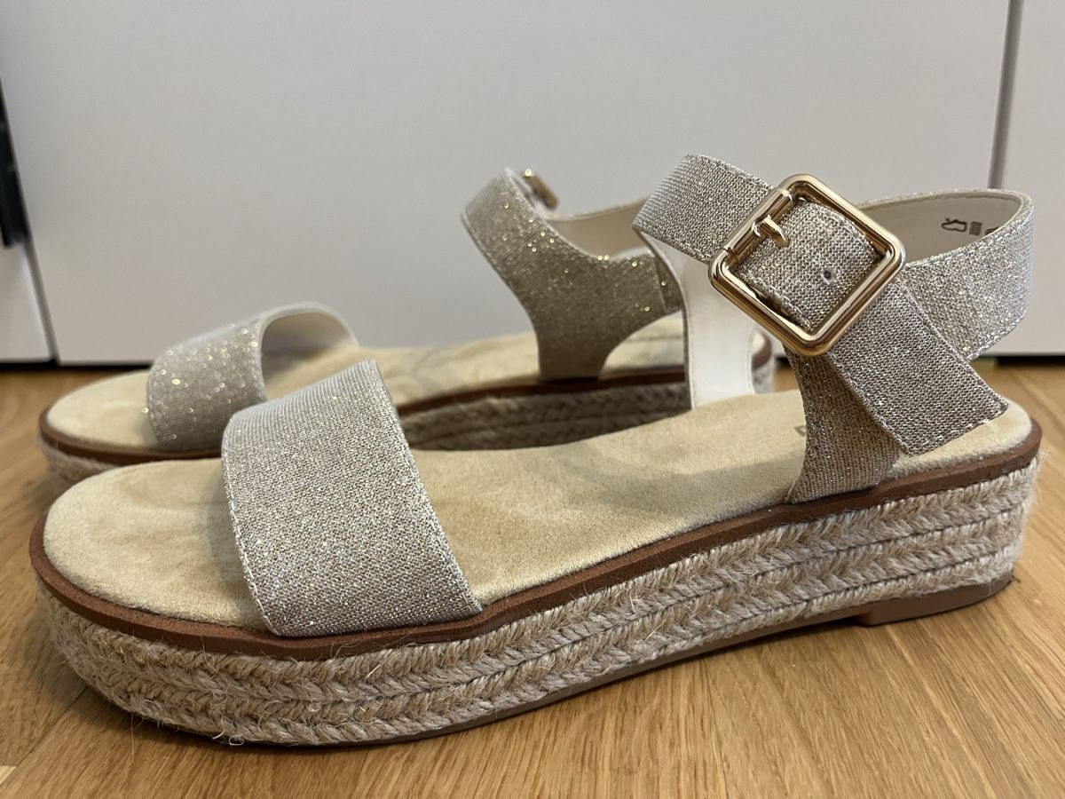 Dosenbach Scarpe da donna: glitzernde Damensandalen – Nuovo (secondo la descrizione) da Glis venduto da jos_hj8q 1