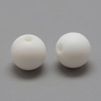 Silikonperlen in Lebensmittelqualität Weiss 12mm / 10Stück
