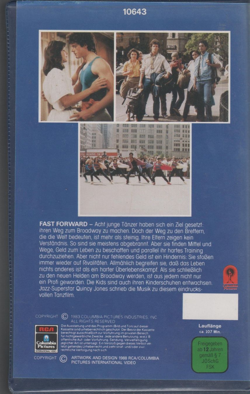 Fast Forward - Sie kannten nur ein Ziel (USA 1985) RCA VHS (Gebraucht ...