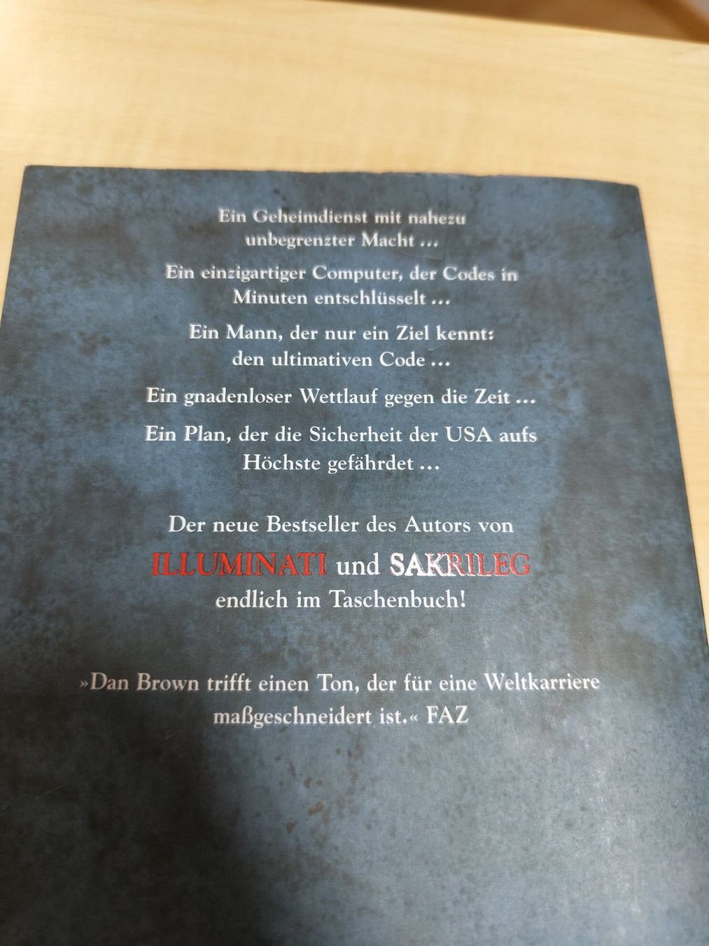 Bücher: Dan Brown Diabolus Thriller Taschenbuch – Gebraucht aus Emmenbrücke von BlSi 1