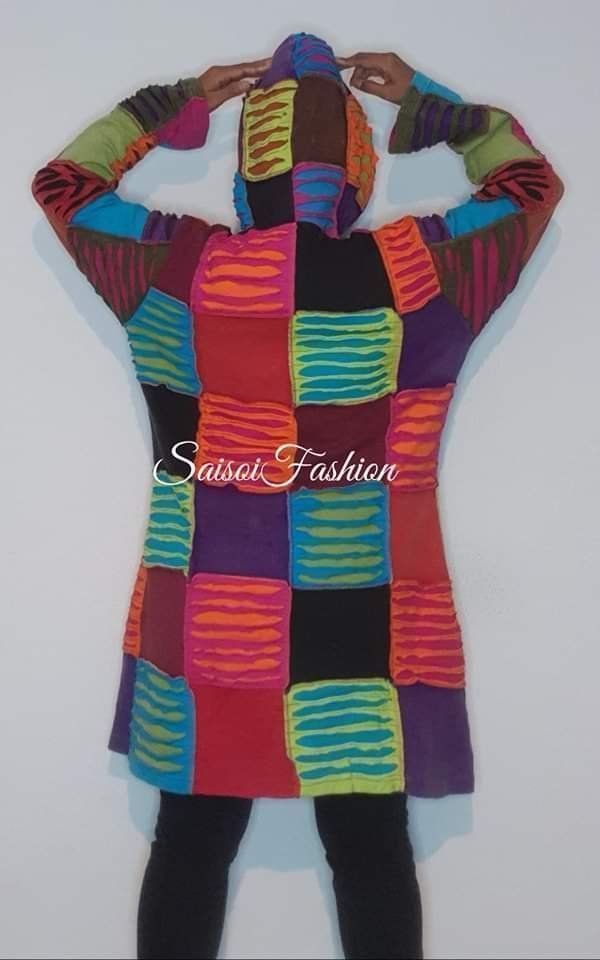 Cappotti: Winter Herbst Goa Hippie Ethno Patchwork Mantel XS-XL – Nuovo e nell'imballaggio originale da Ebmatingen venduto da SaisoiFashion 2