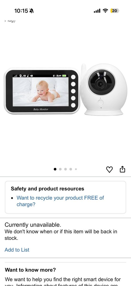 Babyphones: Babyphone Kamera Weiss  – Gebraucht aus Dotzigen von White_Warrior