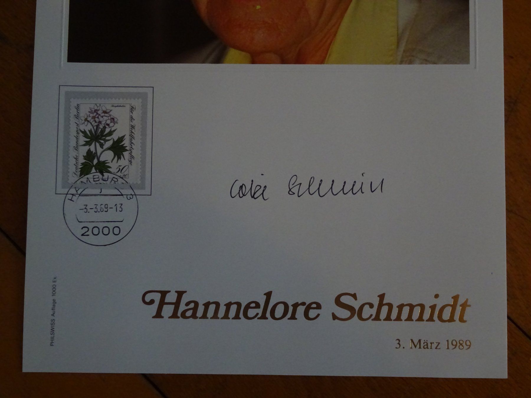 Foto & Immagini: Loki Schmidt Plakat 1989 / Autogramm handsigniert – Usato da Esslingen venduto da eintagammeer 1