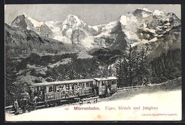 Mürrenbahn, Bergbahn mit Blick auf Eige