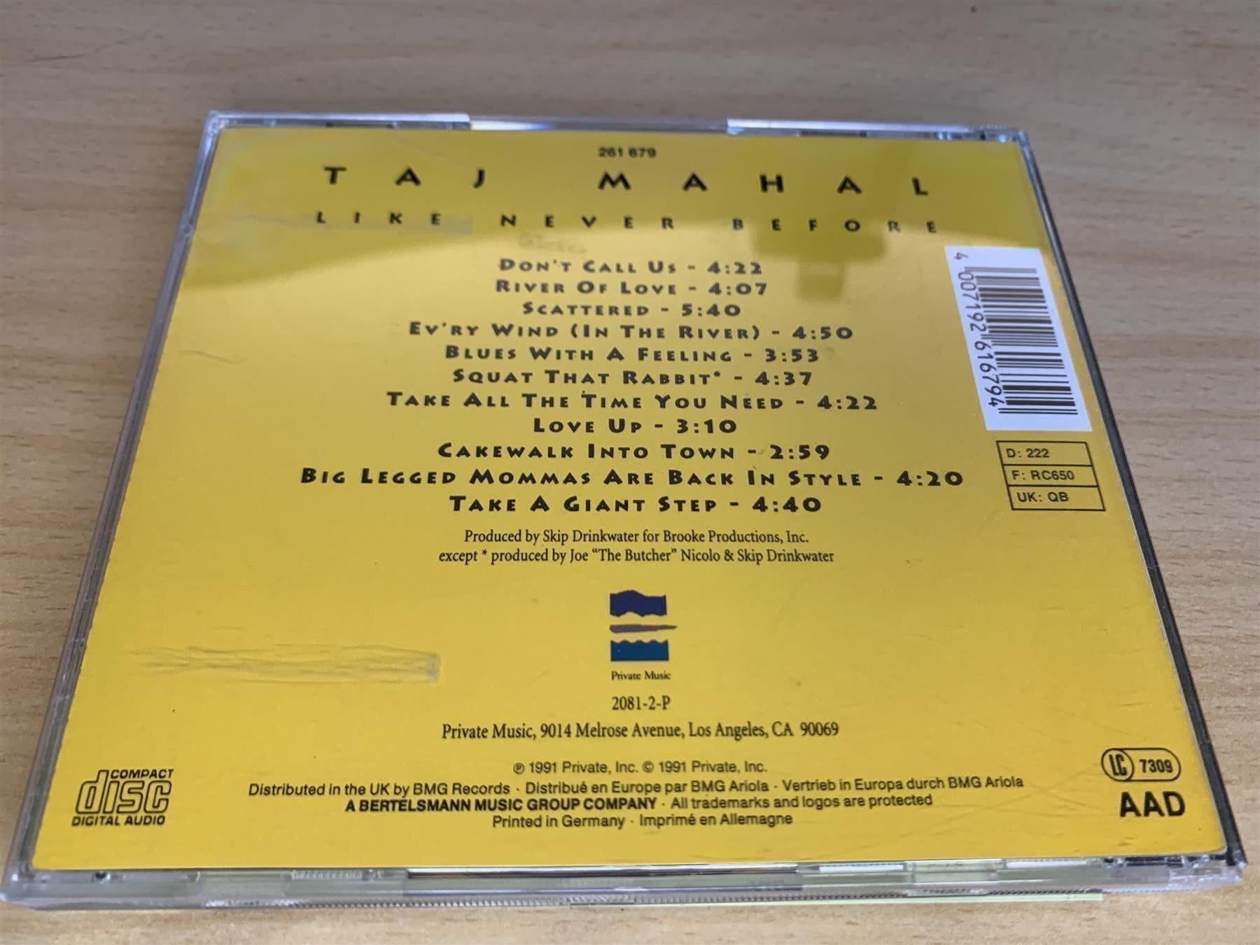 CD: Taj Mahal – Like Never Before – Usato da Rikon im Tösstal venduto da Alpenmutz 1