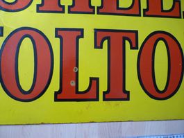 Altes Werbeschild Emaille SHELL VOLTOL