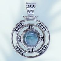 Amulett Labradorit Kettenanhänger 925 Silber